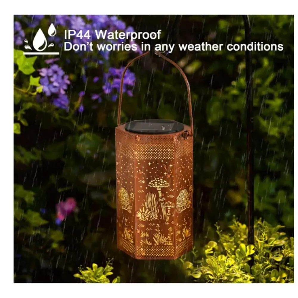 Turtle design Solar Lanterns Outdoor Waterproof Hanging Solar Lights Metal
